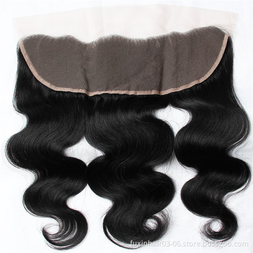Hair Closure Pre Plucked Deep Wave Fuxin Raw Indian 13x6 Swiss Hd Lace Frontal 100% Virgin Remy Human Hair 1 Piece Hd Closure